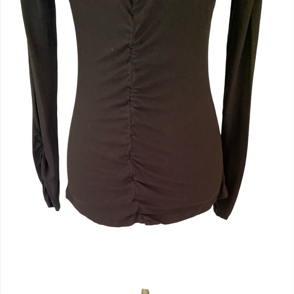 IRIS Setlawke Black Ruched Mesh Back Long Sleeve Top - M - Picture 9 of 13